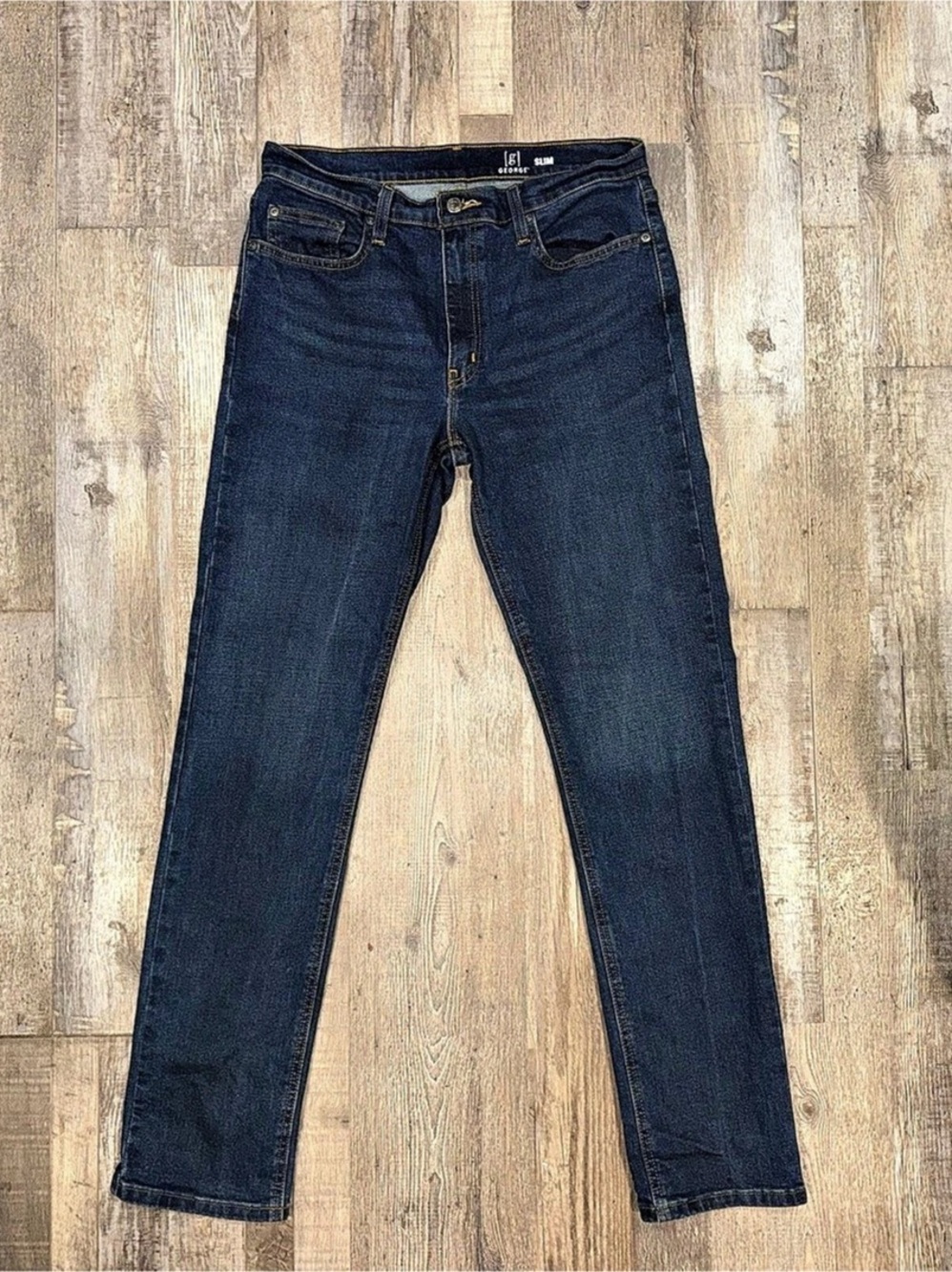 George Men's Slim Fit Jeans Dark Wash